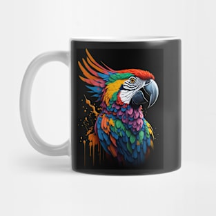 Splash Art of Colorful Parrot Mug